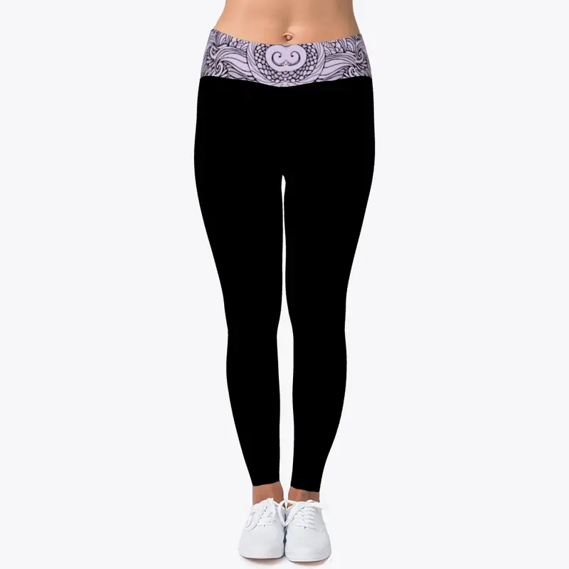 Purple accent leggings